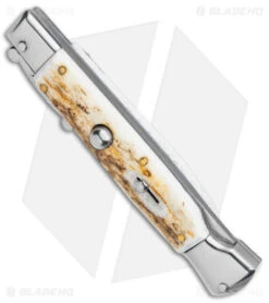 Akc Sales Store -Akc Sales Store AB SKM Swinguard 9in Stag Bayo Satin GX 4853 jr spine