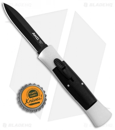 AKC 007 Concord OTF Automatic Dagger Knife White/Black (2.75" Black) 4 AKC 007 Concord OTF Automatic Dagger Knife White/Black (2.75" Black) - Image 4