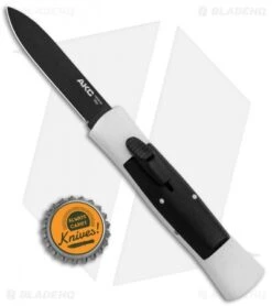 AKC 007 Concord OTF Automatic Knife White/Black (2.75" Black Flat) 7 AKC 007 Concord OTF Automatic Knife White/Black (2.75" Black Flat) -Akc Sales Store AKC 007 Concord OTF White Black Flat GX 30496 jr bottlecap