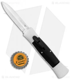 AKC 007 Concord OTF Automatic Dagger Knife White/Black (2.75" Satin) -Akc Sales Store AKC 007 Concord OTF White Satin Dagger GX 30495 jr bottlecap