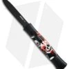 AKC 077 Concord OTF Automatic Knife Red/White Skull (3.25" Black Flat)