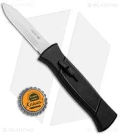 AKC 777 Blackfinger Dagger OTF Automatic Knife Black (3.375" Satin) -Akc Sales Store AKC 777 Blackfinger Dagger OTF Auto Black Satin BHQ 50807 jr bottlecap
