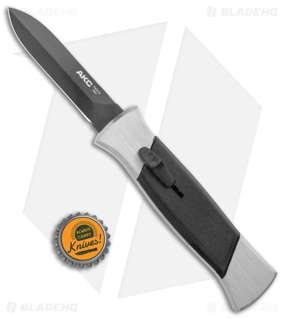 AKC 777 Blackfinger Dagger OTF Automatic Knife Brushed (3.4" Black) 4 AKC 777 Blackfinger Dagger OTF Automatic Knife Brushed (3.4" Black) - Image 4