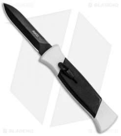 AKC 777 Blackfinger Dagger OTF Automatic Knife White/Black (3.375" Black)