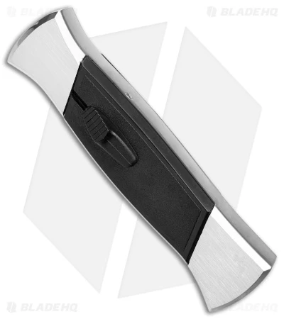 AKC 777 Blackfinger Tanto OTF Automatic Knife Brushed Aluminum (3.375" Black) 2 AKC 777 Blackfinger Tanto OTF Automatic Knife Brushed Aluminum (3.375" Black) - Image 2