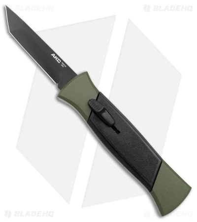 AKC 777 Blackfinger OTF Automatic Knife Green/Black (3.375" Black Tanto ) 1 AKC 777 Blackfinger OTF Automatic Knife Green/Black (3.375" Black Tanto )