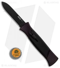 AKC 777 Blackfinger OTF Automatic Knife Sim Carbon Fiber (3.375" Black Flat) -Akc Sales Store AKC 777 Blackfinger Sim Carbon Fiber Black Flat BHQ 90290 er bottlecap