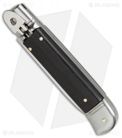 AKC 8" Lever Lock Italian Auto Ebony Wood (3.2" Polish Flat) 3 AKC 8" Lever Lock Italian Auto Ebony Wood (3.2" Polish Flat) - Image 3