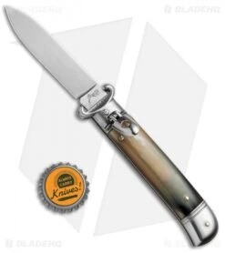 AKC Shot Puller 8" Lever Lock Italian Auto Brazilian Horn (3.2" Polish Flat) -Akc Sales Store AKC 8in Shot Puller LL Brazilian Horn BP 19886 jr bottlecap