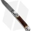 AKC Classic 8" Lever Lock Automatic Italian Knife Stag (3.2" Damascus)