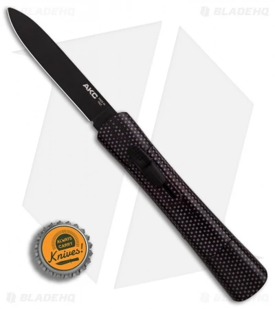 AKC Concord OTF Automatic Knife Full Sim Carbon Fiber (3.25" Black Flat) 4 AKC Concord OTF Automatic Knife Full Sim Carbon Fiber (3.25" Black Flat) - Image 4