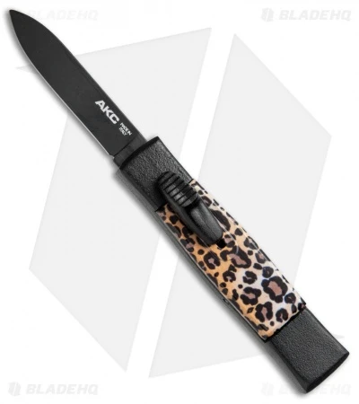 AKC Minion Concord OTF Automatic Knife Leopard (2.3" Black Flat Grind) 1 AKC Minion Concord OTF Automatic Knife Leopard (2.3" Black Flat Grind)