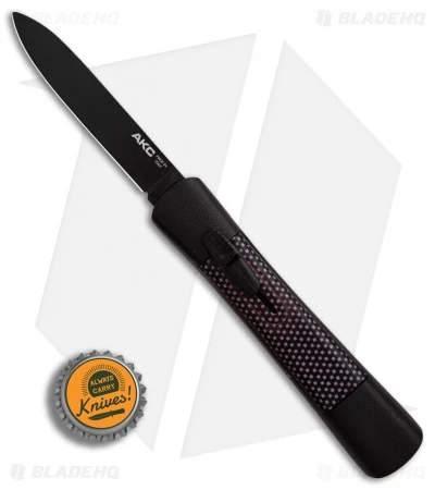AKC Concord OTF Automatic Knife Sim Carbon Fiber (3.25" Black Flat) 4 AKC Concord OTF Automatic Knife Sim Carbon Fiber (3.25" Black Flat) - Image 4