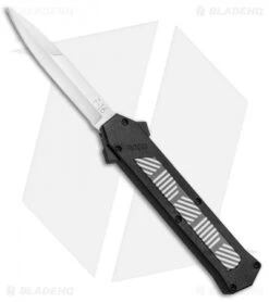 AKC F-16 D/A Bayonet OTF Automatic Knife Black/Stripe (3.3" Satin)