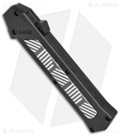 AKC F-16 D/A Bayonet OTF Automatic Knife Black/Stripe (3.3" Satin) 2 AKC F-16 D/A Bayonet OTF Automatic Knife Black/Stripe (3.3" Satin) - Image 2