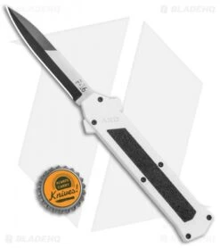 AKC F-16 D/A Bayonet OTF Automatic Knife White (3.3" Two Tone) -Akc Sales Store AKC F 16 DA Bayo OTF Auto White TT BHQ 114660 jr bottlecap