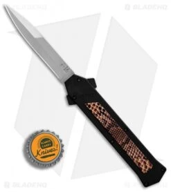 AKC F-16 D/A Bayonet OTF Automatic Knife Snake Skin (3.3" Satin) -Akc Sales Store AKC F 16 DA Bayonet Snake Skin Satin BHQ 78292 er bottlecap