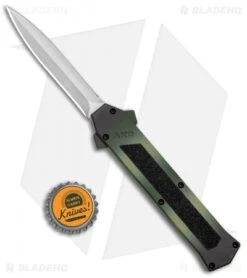 AKC F-16 D/A Dagger OTF Automatic Knife Green Camo (3.3" Satin) -Akc Sales Store AKC F 16 DA Dagger Camo OTF Auto Green Satin BHQ 125374 jr bottlecap