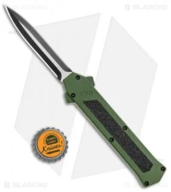 AKC F-16 D/A Dagger OTF Automatic Knife Green (3.3" Two Tone) -Akc Sales Store AKC F 16 DA Dagger OTF Auto Green TT BHQ 115400 jr bottlecap