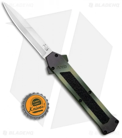 AKC F-16 D/A Bayonet OTF Automatic Knife OD Green Camo (3.4" Satin) 4 AKC F-16 D/A Bayonet OTF Automatic Knife OD Green Camo (3.4" Satin) - Image 4