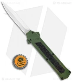 AKC F-16 D/A Dagger OTF Automatic Knife OD Green (3.3" Satin) -Akc Sales Store AKC F 16 DA Dagger OTF Auto OD Green Satin BHQ 95347 jr bottlecap