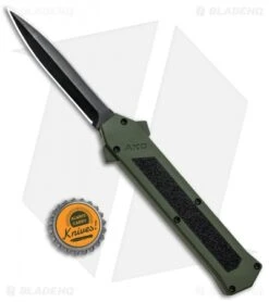 AKC F-16 D/A Dagger OTF Automatic Knife Green (3.3" Black) -Akc Sales Store AKC F 16 Green DA OTF Auto Dagger Black Plain GX 33106 jr bottlecap 2