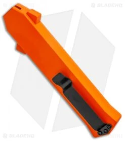 AKC F-16 D/A Bayonet OTF Automatic Knife Orange (3.3" Satin) -Akc Sales Store AKC F 16 Orange DA OTF Auto Bayo Satin GX 37616 jr side