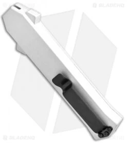 AKC F-16 D/A Bayonet OTF Automatic Knife White (3.3" Satin) -Akc Sales Store AKC F 16 White DA OTF Bayo Satin Plain BP 23853 jr side