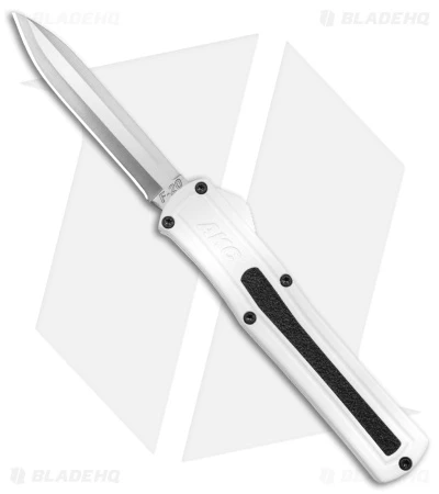 AKC F-20 D/A Spear Point OTF Automatic Knife White Aluminum (3.6" Satin) 1 AKC F-20 D/A Spear Point OTF Automatic Knife White Aluminum (3.6" Satin)