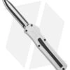 AKC F-20 D/A Drop Point OTF Automatic Knife White Aluminum (3.6" Two Tone)