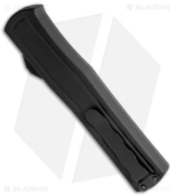 AKC F-20 D/A OTF Automatic Knife Black Aluminum (3.6" Black) -Akc Sales Store AKC F 20 DA Dagger OTF Auto Black Black BHQ 140839 jr side