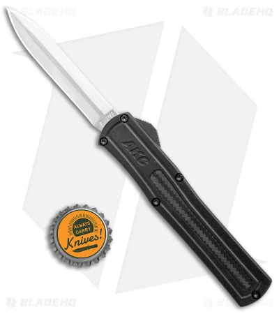 AKC F-20 D/A Dagger OTF Automatic Knife Black Carbon Fiber (3.55" Satin) 4 AKC F-20 D/A Dagger OTF Automatic Knife Black Carbon Fiber (3.55" Satin) - Image 4