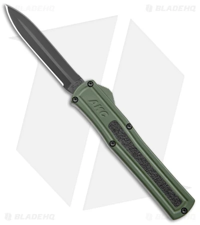 AKC F-20 D/A Dagger OTF Automatic Knife OD Green Aluminum (3.55" Black) 1 AKC F-20 D/A Dagger OTF Automatic Knife OD Green Aluminum (3.55" Black)
