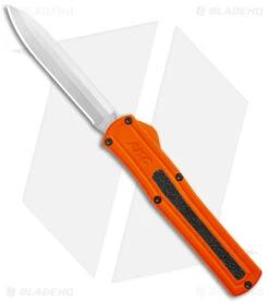 AKC F-20 D/A Drop Point OTF Automatic Knife Orange Aluminum (3.6" Satin)