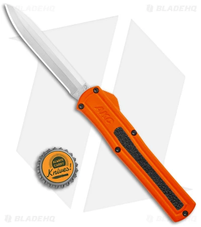 AKC F-20 D/A Drop Point OTF Automatic Knife Orange Aluminum (3.6" Satin) 4 AKC F-20 D/A Drop Point OTF Automatic Knife Orange Aluminum (3.6" Satin) - Image 4