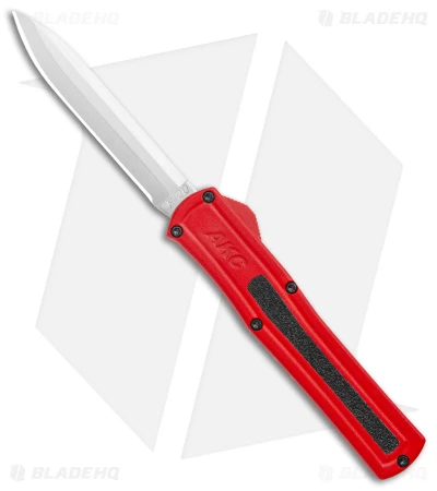AKC F-20 D/A Dagger OTF Automatic Knife Red Aluminum (3.6" Satin) 1 AKC F-20 D/A Dagger OTF Automatic Knife Red Aluminum (3.6" Satin)