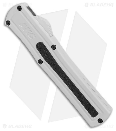 AKC F-20 D/A Dagger OTF Automatic Knife White Aluminum (3.6" Two Tone) 2 AKC F-20 D/A Dagger OTF Automatic Knife White Aluminum (3.6" Two Tone) - Image 2