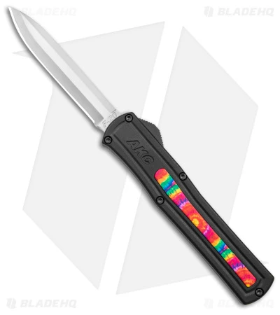 AKC F-20 D/A Dagger OTF Automatic Knife /w Tie Dye Inlay (3.5" Satin) 1 AKC F-20 D/A Dagger OTF Automatic Knife /w Tie Dye Inlay (3.5" Satin)
