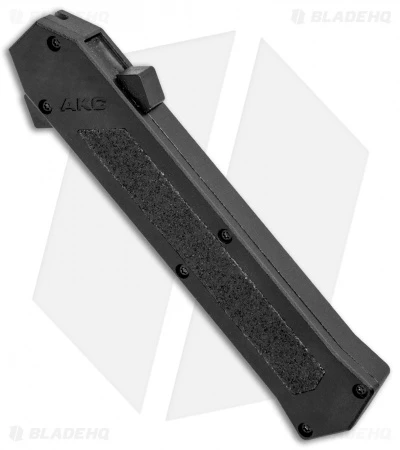 AKC F-16 D/A Bayonet OTF Automatic Knife Black Inlay (3.3" Black) 2 AKC F-16 D/A Bayonet OTF Automatic Knife Black Inlay (3.3" Black) - Image 2
