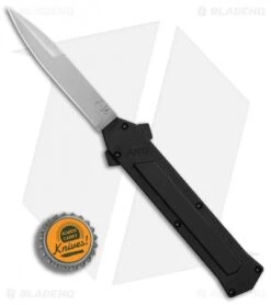 AKC F-16 D/A Bayonet OTF Automatic Knife Black Inlay (3.3" Satin) -Akc Sales Store AKC F16 DA Bayonet Black Inlay satin BHQ 79503 er bottlecap