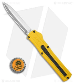 AKC F-20 D/A Drop Point OTF Automatic Knife Yellow (3.6" Satin) 7 AKC F-20 D/A Drop Point OTF Automatic Knife Yellow (3.6" Satin) -Akc Sales Store AKC F20 DA OTF AK Dagger yellow Alum 3in Satin BHQ 178761 td size 1