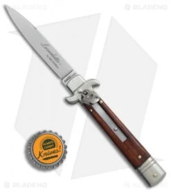AKC Leverletto 7.75" Lever Lock Auto Italian Knife Cocobolo (3.2" Satin Flat) -Akc Sales Store AKC Leverletto 7 75in cocobolo satin flat BHQ 75617 er bottlecap