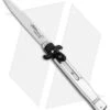AKC Leverletto 9" Leverlock Automatic Italian Knife Polished Silver (4" Satin)