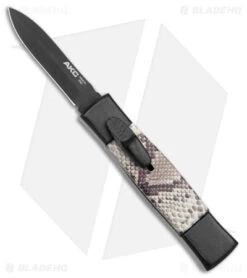 AKC Minion Concord OTF Automatic Knife Snake Skin (2.3" Black Dagger)