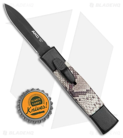 AKC Minion Concord OTF Automatic Knife Snake Skin (2.3" Black Dagger) 4 AKC Minion Concord OTF Automatic Knife Snake Skin (2.3" Black Dagger) - Image 4