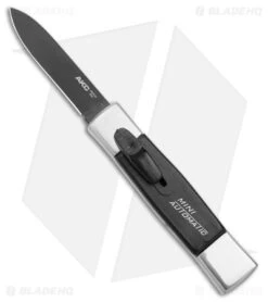 AKC Minion Concord OTF Automatic Knife Polish/Black (2.3" Black Spear Point)