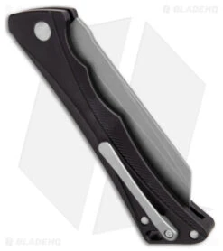 AKC Smarty Automatic Knife Button Lock Black Aluminum (3.3" Stonewash) 5 AKC Smarty Automatic Knife Button Lock Black Aluminum (3.3" Stonewash) -Akc Sales Store AKC Smarty Automatic Knife Button Lock Black Aluminum Stonewash2 side kc