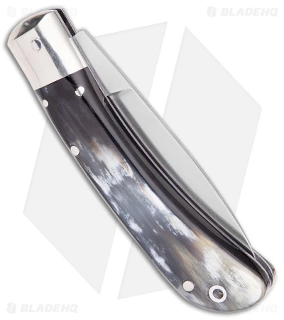 AKC Speed Hunter Automatic Italian Knife Dark/Light Horn (3" Polish) 3 AKC Speed Hunter Automatic Italian Knife Dark/Light Horn (3" Polish) - Image 3