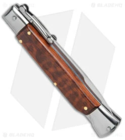 Bolster AKC 9" Automatic Italian Stiletto Snakewood (4" Satin Bayonet) -Akc Sales Store AKC Swinguard 9in Snakewood Bayo Satin GX 4273 jr side