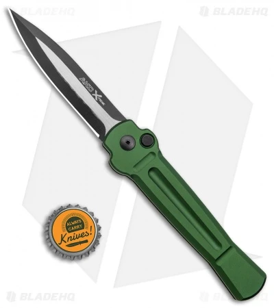 AKC X-treme Ace Automatic Knife Green (3.6" Black Two Tone) 4 AKC X-treme Ace Automatic Knife Green (3.6" Black Two Tone) - Image 4